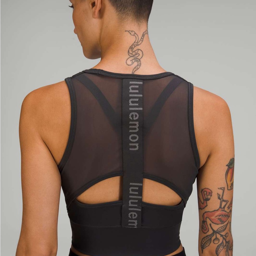 Lululemon Mesh-Back Training Cropped Tank Top
Graphite Grey